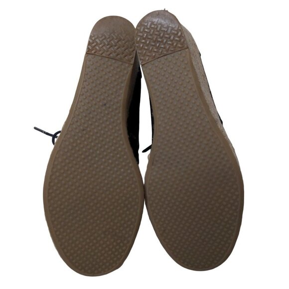 Toms Desert Wedge Shoes Ankle Bootie Womens 9.5 Black Canvas Lace Up - Picture 7 of 8